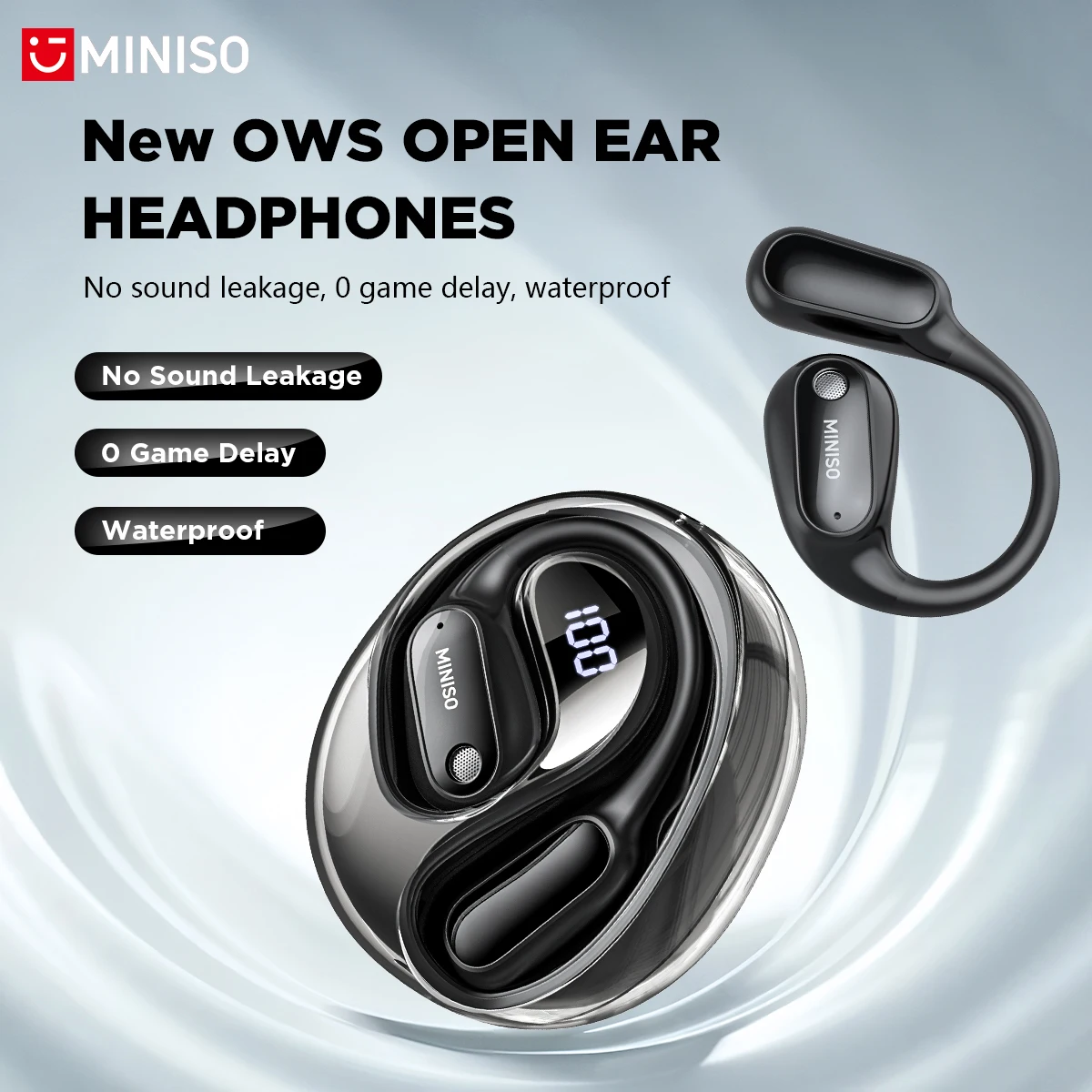 Bluetooth Headset On Ear - MINISO MS190 실시간 AI 음성 번역