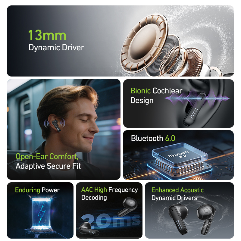 HTC NE94 게이밍 TWS 이어폰: 마이크 내장,  - Wireless Earbuds Tws 리뷰 및 가격