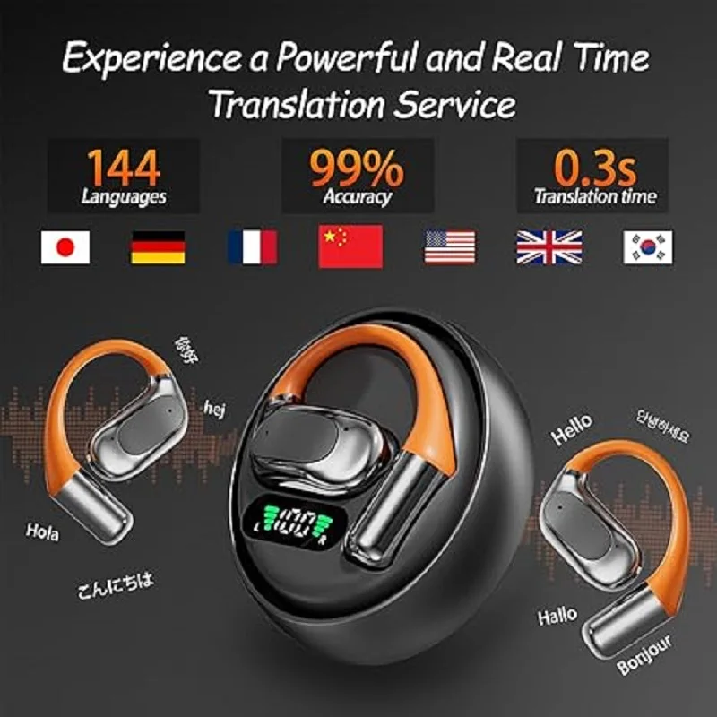 무선 번역기 헤드셋 144개 언어 실시간 AI 번역 블 - Bluetooth Headset On Ear 리뷰 및 가격